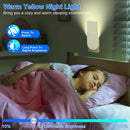 Plug-In Indoor Flying Insect Trap 5 Glue Boards UV Light Mosquito Killer With Night Light Dimmable Brightness Fly Odorless Safe Bug Zapper for Gnat Mo
