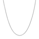 14k White Gold Round Cable Link Chain 1.3mm