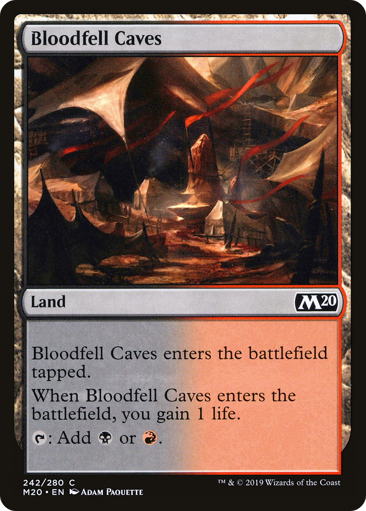 Bloodfell Caves (M20-242) - Core Set 2020 Foil