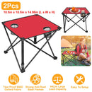 Portable Folding Camping Table with Cup Holders & Carry Bag