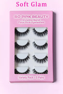 SO PINK BEAUTY Mink Eyelashes 5 Pairs