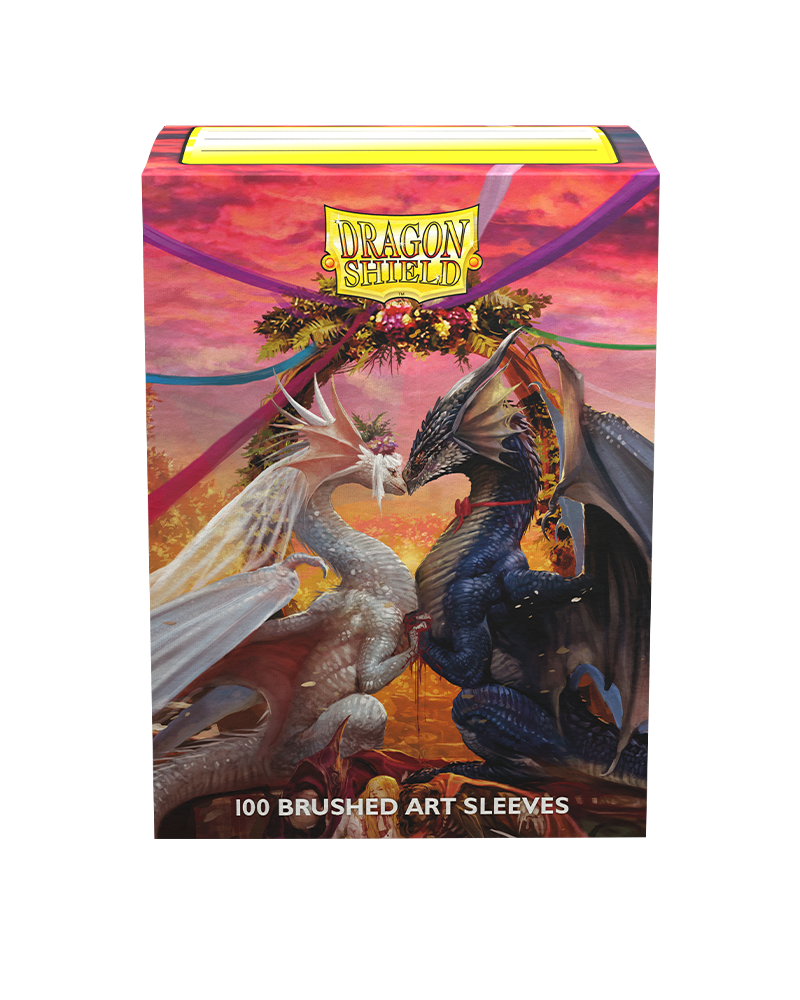Dragon Shield: Standard 100ct Brushed Art Sleeves - Valentine Dragons 2023