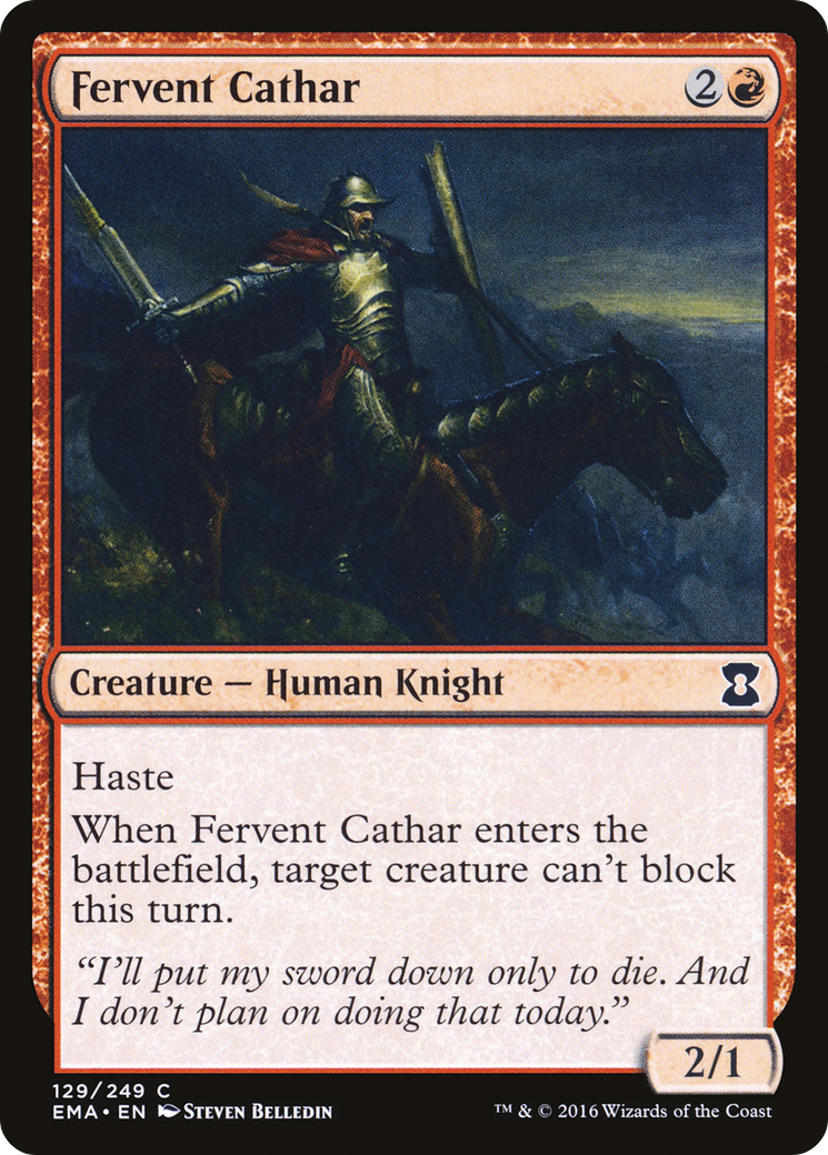 Fervent Cathar (EMA-129) - Eternal Masters Foil