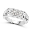 0.27 Carat Genuine White Diamond .925 Sterling Silver Ring