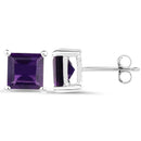 2.25 Carat Genuine Amethyst .925 Sterling Silver Earrings