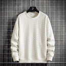 Mens Loose-Fit Casual Crew-Neck Pullover Bottoming Shirt