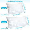 2 Pack Shredded Memory Foam Pillows Adjustable Cool Pillows with Extra Filling Machine Washable Cover for Side Back Stomach Sleepers