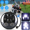 5.75In LED Headlight Motorcycle Projector Headlamp Fit for Harley Dyna Sportster Iron 883 Street Rod Street Bob Softail Deuce Custom Super Wide Glide