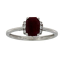 1.38ct Ruby Diamond Ring 14KT White Gold