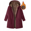 Womens Hooded Fleece-lined Sweatshirt Jacket