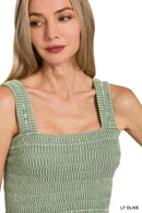 Zenana Seamless Winkle Stone Washed Bra Top