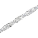 14K Yellow Gold 9.0 Cttw Diamond Alternating Bow and Box Link Bracelet (G-H Color, VS1-VS2 Clarity)- 7"