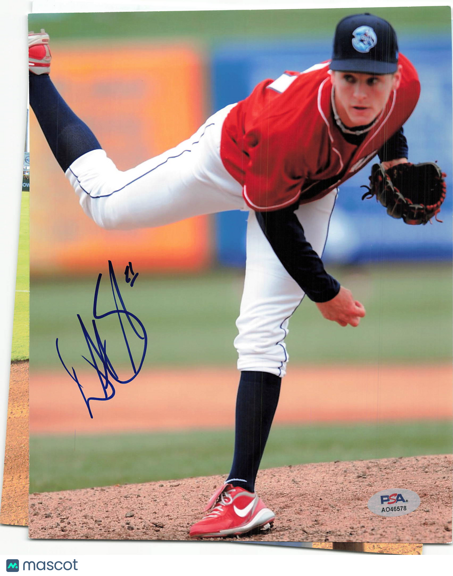 Michael Stutes Lakewood BlueClaws Signed 8x10 Photo PSA