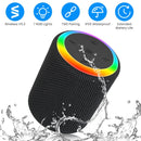 Portable Wireless Speaker Outdoor Party Speaker Mini Waterproof Speaker with 7 RGB Lights Support Calling TWS AUX In MMC Card Input