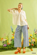 Umgee Cotton Gauze Ruffle Top