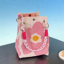 Knitted Tote Bag Commuter-friendly Handbag Simple Style