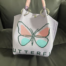Knitted Tote Bag Commuter-friendly Handbag Simple Style