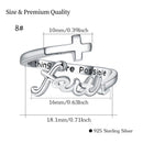 925 Sterling Silver Faith Cross Ring