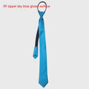 Men's Zipper Korean Style Pure Color Tie