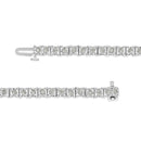 .925 Sterling Silver 1.0 Cttw Diamond Square Frame Miracle-Set Tennis Bracelet (I-J Color, I3 Clarity) - 7"