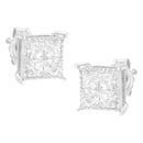 Sterling Silver 3/4 cttw Composite Diamond Stud Earrings (I-J, I2-I3)