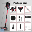 Cordless Vacuum Cleaner Lightweight Handheld Vacuum Upright Stick Floor Vacuum Battery Powered Mop with Lighting 2 Speeds 12000PA Suction 4 Tools Moun