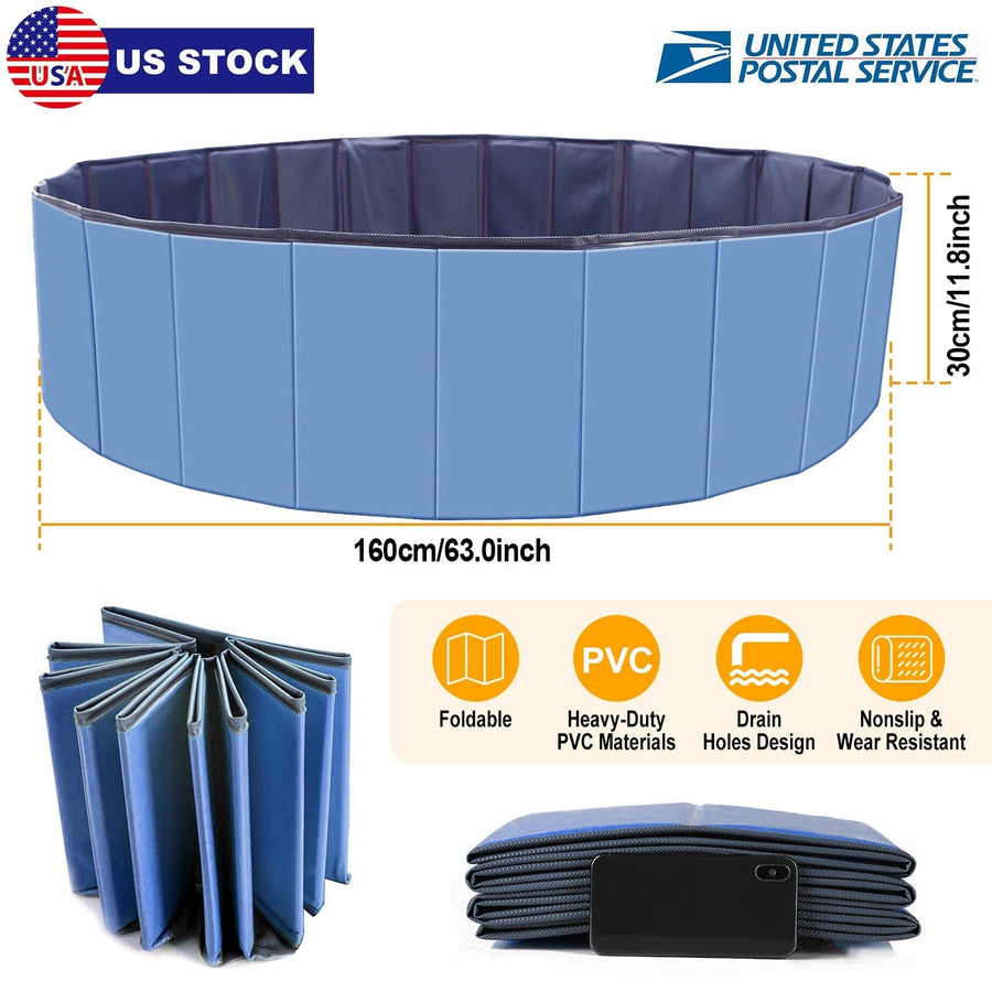 Foldable Pet Swimming Pool - Portable PVC - Gbruno