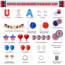 4th of July Decorations Set - 57 Piece Patriotic Party Kit