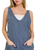 Zenana Casual Adjustable Strap Baggy Jumpsuit With Pocket