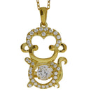 Cubic Zirconia Animal Pendant Sterling Silver