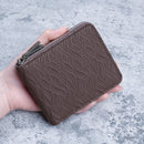 Mens Short Zip-around PU Leather Multi-card Wallet