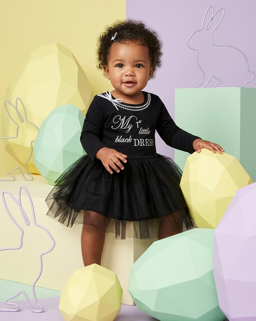 18 month black dress Toddler Girl Dress Toddler Baby Girls' 1St Birthday Princess Dress with Bow Strapless Flower Girl Party Gown Tulle Dress Skirts for Girls Black 12 Months-18 Months