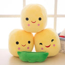 25cm Kawaii Pea Plush – Soft Pea-Shaped Pillow Toy for Kids