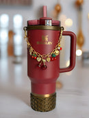 Red Velvet Cherry Deluxe Tumbler Charm Necklace