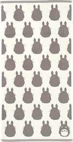 My Neighbor Totoro Big Bath Towel Grey and White