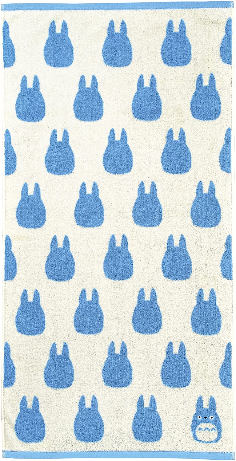 Studio Ghibli Silhouette Series (Bath Towel) My Neighbor Totoro Marushin Silhouette Towel Series Light Blue