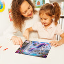 Personalized Unicorn Wooden Puzzle with Name | White Unicorn, Waterfall, Floating Islands and Rainbow | 60 Pieces | Gift for Girls