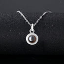 Custom Photo Projection Necklace with Hidden 'I Love You' | Silver, Rose Gold & Gold