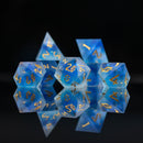 Lunar Veil Sharp-Edged Resin Dice Set