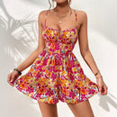 Women's holiday style dress spring and summer new floral short skirt