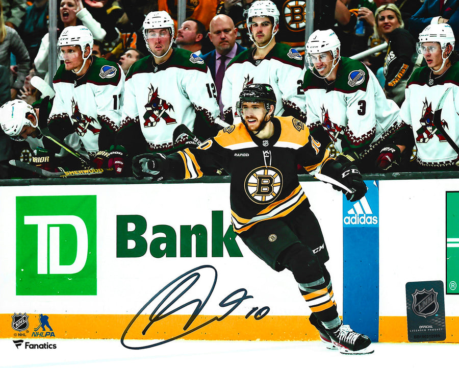 AJ Greer Celebration Boston Bruins Autographed 8