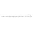 .925 Sterling Silver 1/2 Cttw Linked Infinity Anklet