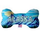 Pet & Dog Plush Bone Toys, "Alaskan Mountains" (Set 2 of 2 Alaska State Toy Options, available in different pattern options!)