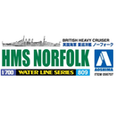 Aoshima: 1/700 HMS Norfolk British Heavy Cruiser Scale Model Kit #809