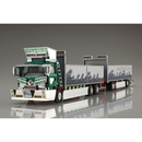 Aoshima: 1/64 Decoration Truck Mini Deco Next Fellow Traveler Truck and Trailer Scale Model Kit #10