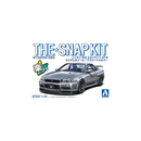 Aoshima: 1/32 The Snap Kit Nissan R34 Skyline GT-R Custom Wheel (Athlete Silver) Scale Model Kit #11-SP4