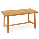 Acacia Wood Dining Table for 6 People Heavy-Duty Indoor Outdoor