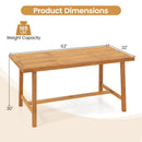 Acacia Wood Dining Table for 6 People Heavy-Duty Indoor Outdoor