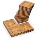 Acacia Wood Interlocking Deck Tiles 12x12 Inch