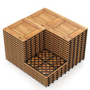 Acacia Wood Interlocking Deck Tiles 12x12 Inch